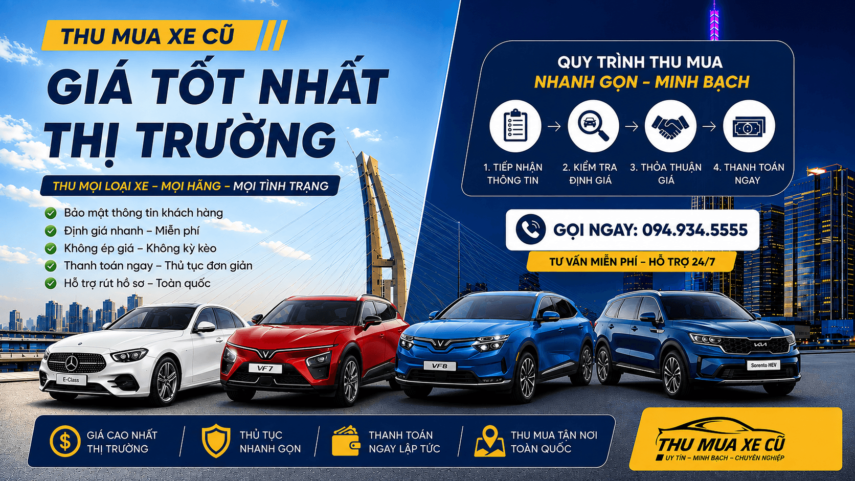 Banner Thu Mua Xe Cũ Giá Cao